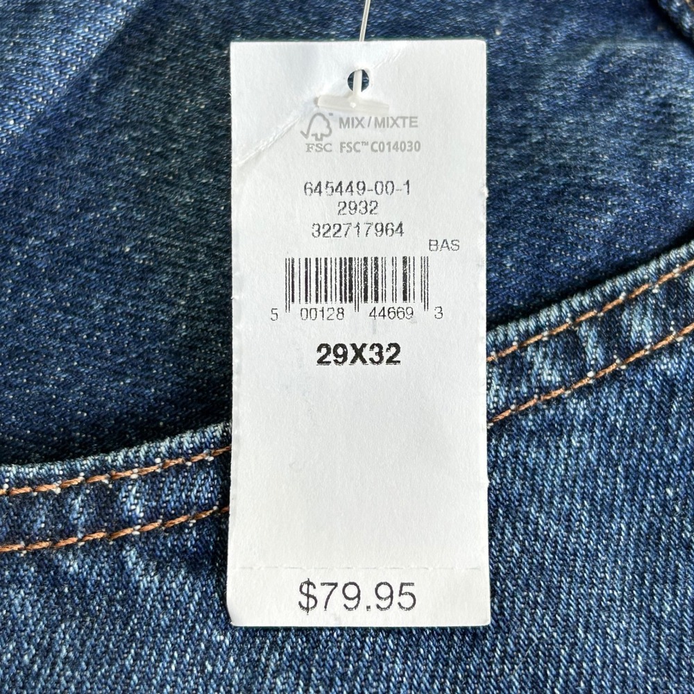 Gap 90s Loose Jeans Mens 29x32 Dark Wash Baggy Straight 5 Pocket NWT - Picture 8 of 14